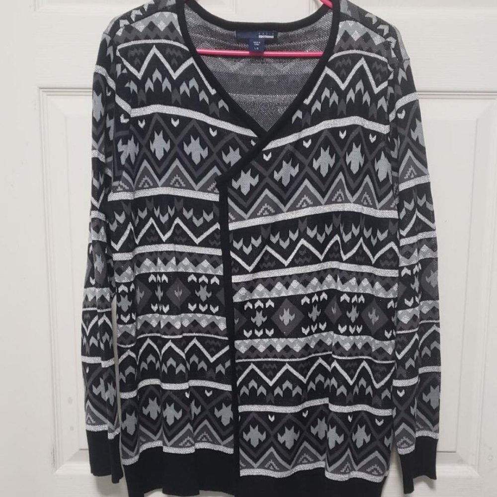 Basic Editions Open Front Cardidan size L
